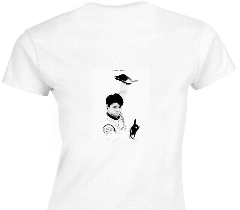 Custom Womens Soft Style 100% Cotton White T-Shirt
