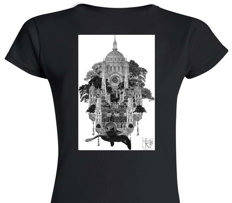Custom Womens Soft Style 100% Cotton Black T-Shirt