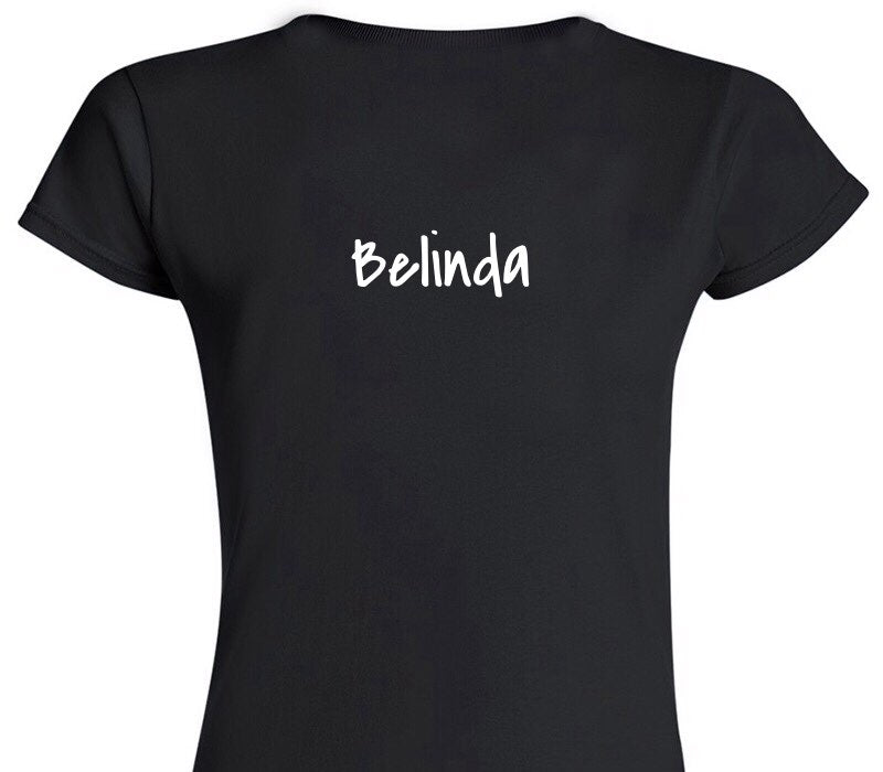 Custom Womens Soft Style 100% Cotton Black T-Shirt