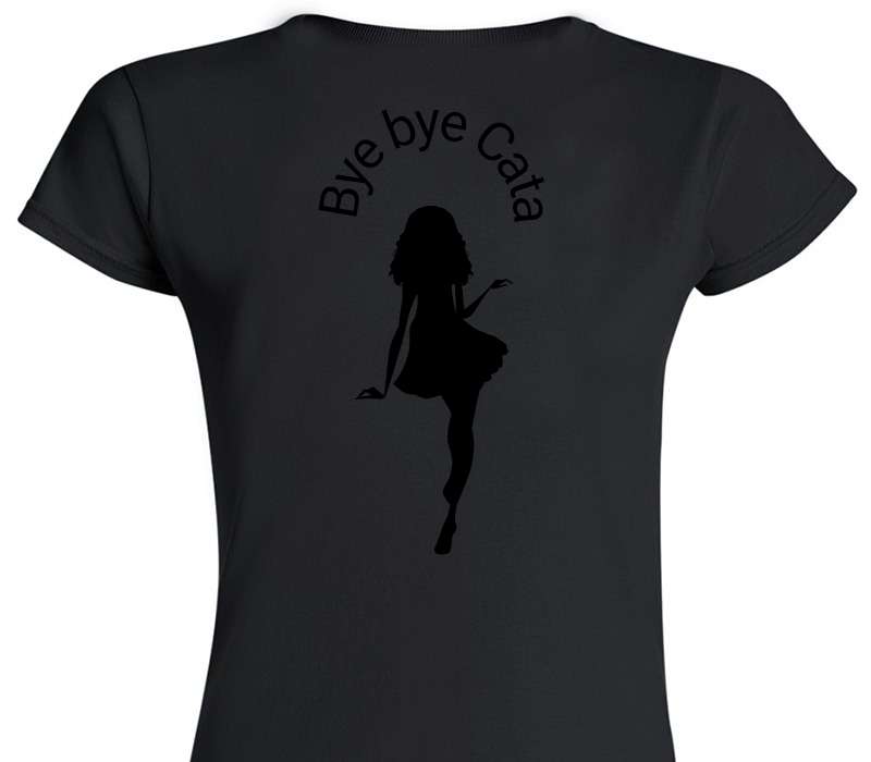 Custom Womens Soft Style 100% Cotton Black T-Shirt