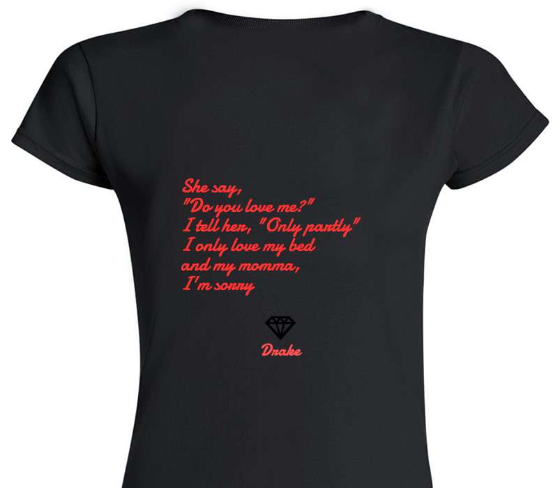 Custom Womens Soft Style 100% Cotton Black T-Shirt