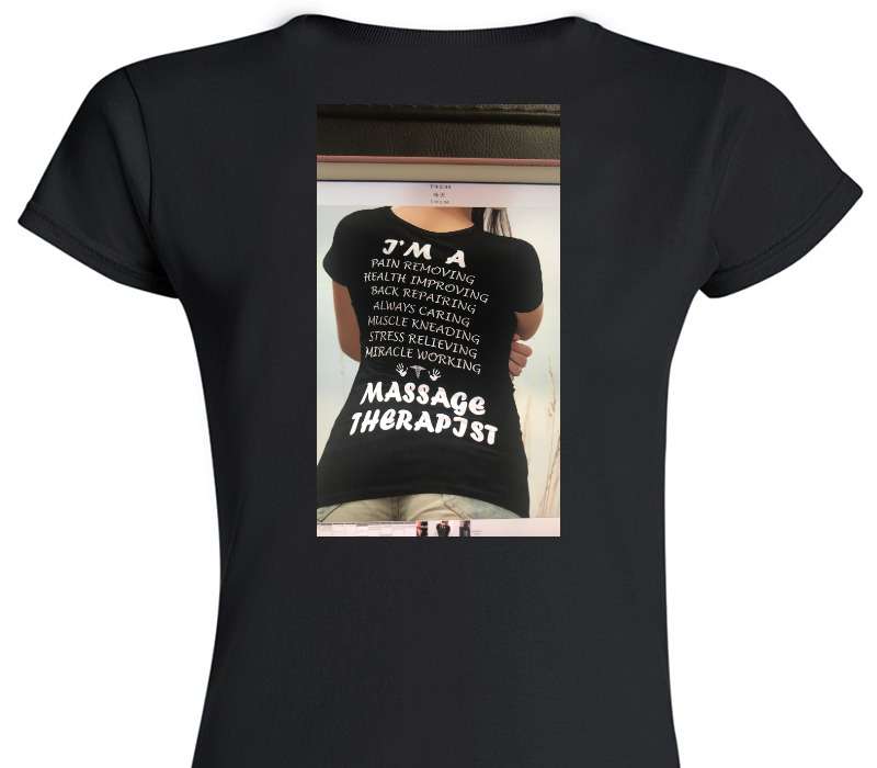 Custom Womens Soft Style 100% Cotton Black T-Shirt