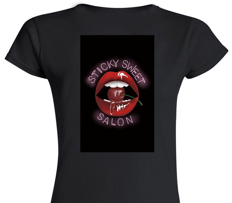 Custom Womens Soft Style 100% Cotton Black T-Shirt