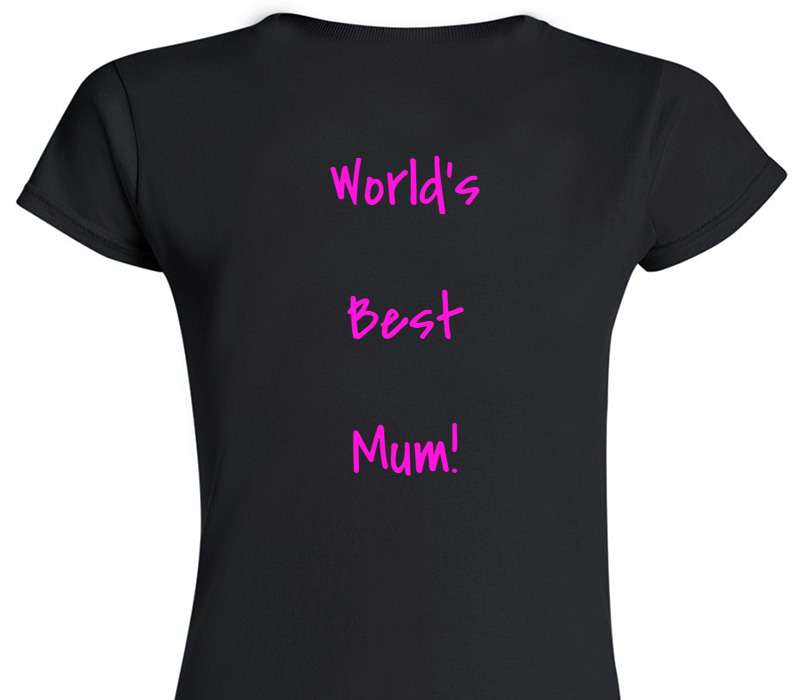 Custom Womens Soft Style 100% Cotton Black T-Shirt