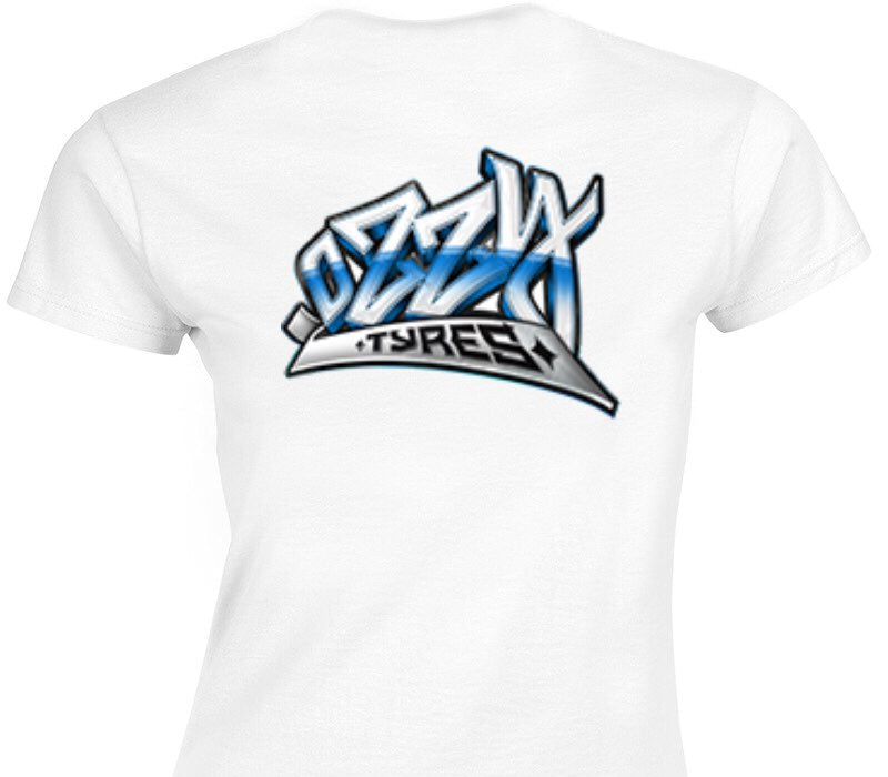 Custom Womens Soft Style 100% Cotton White T-Shirt