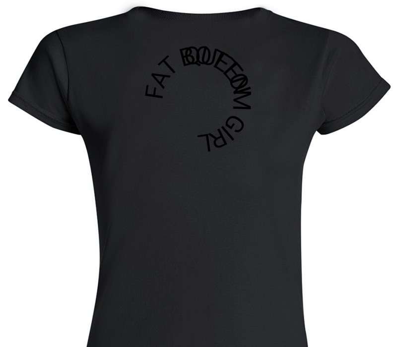 Custom Womens Soft Style 100% Cotton Black T-Shirt