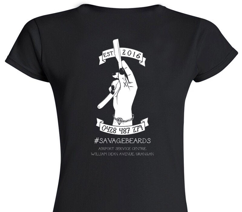 Custom Womens Soft Style 100% Cotton Black T-Shirt