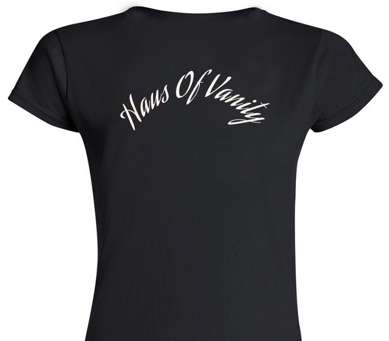 Custom Womens Soft Style 100% Cotton Black T-Shirt
