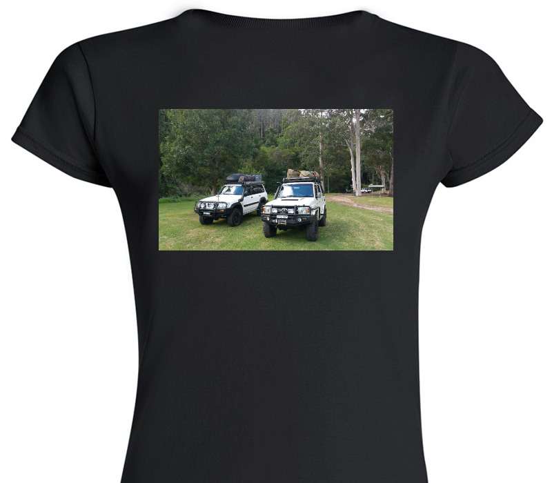 Custom Womens Soft Style 100% Cotton Black T-Shirt