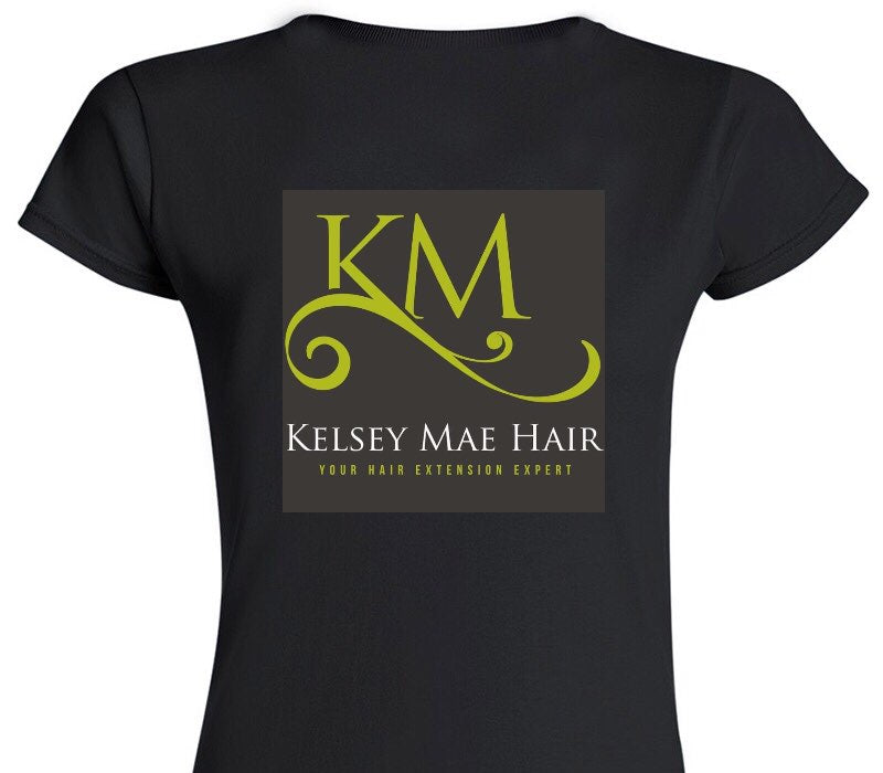 Custom Womens Soft Style 100% Cotton Black T-Shirt