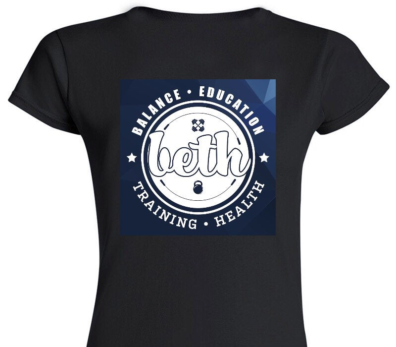 Custom Womens Soft Style 100% Cotton Black T-Shirt