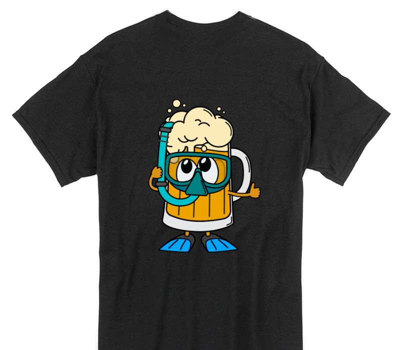 Custom Gildan 100% Cotton Black T-Shirt