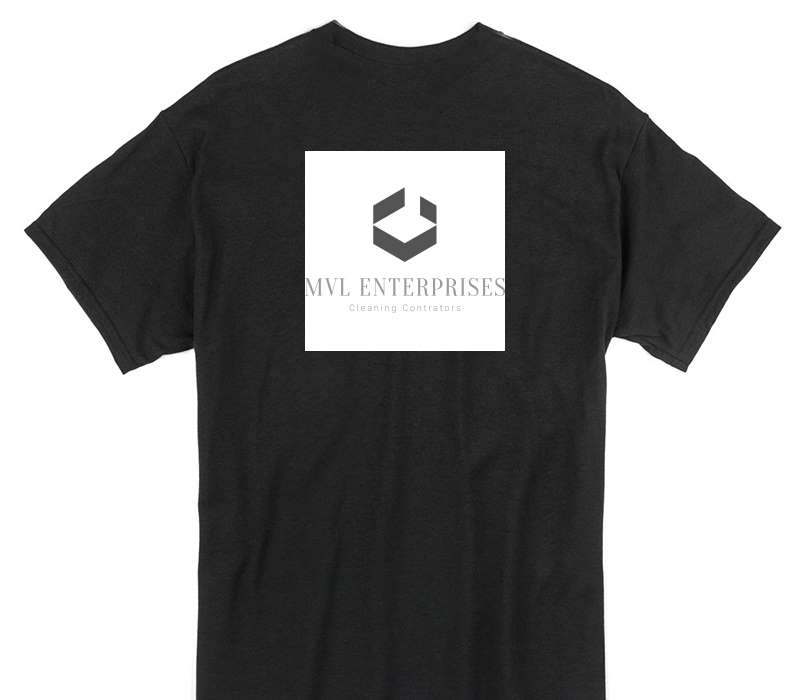 Custom Gildan 100% Cotton Black T-Shirt