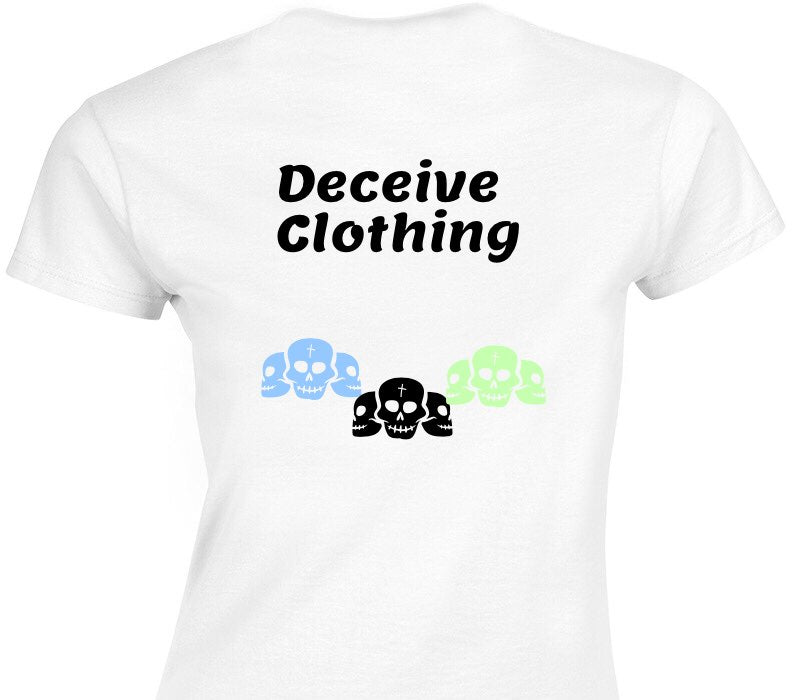 Custom Womens Soft Style 100% Cotton White T-Shirt
