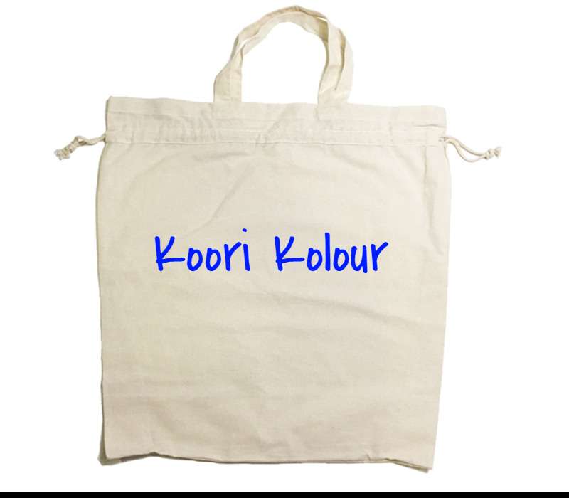 Custom Drawstring Tote Bag Cotton Calico