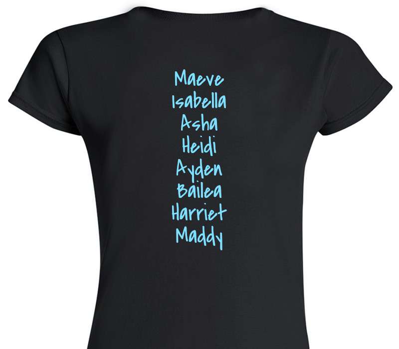 Custom Womens Soft Style 100% Cotton Black T-Shirt
