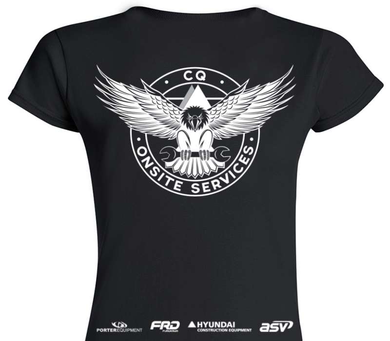 Custom Womens Soft Style 100% Cotton Black T-Shirt