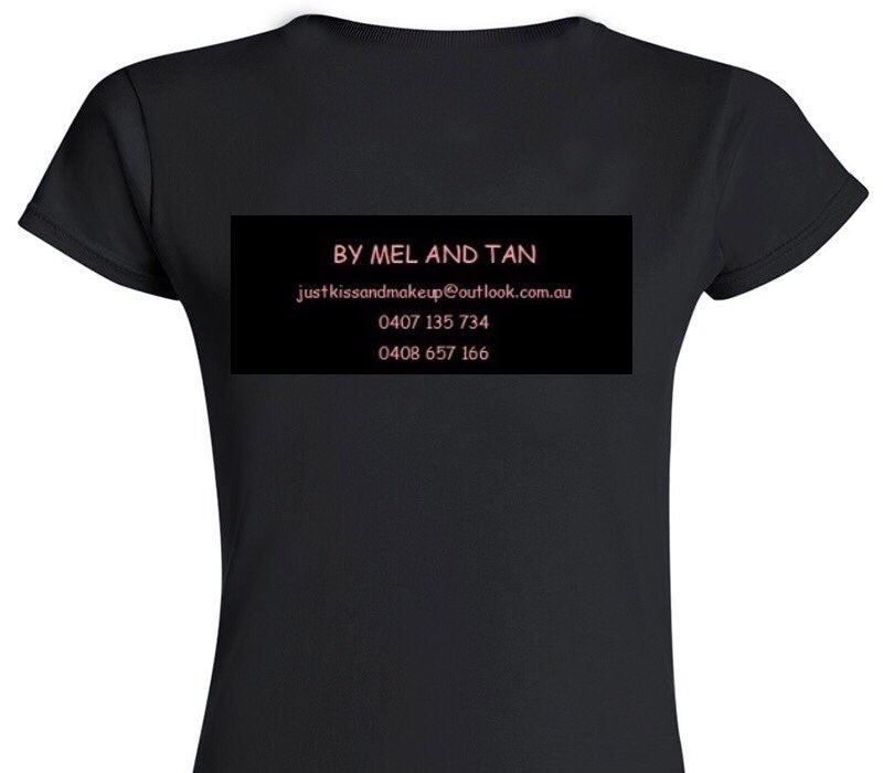 Custom Womens Soft Style 100% Cotton Black T-Shirt