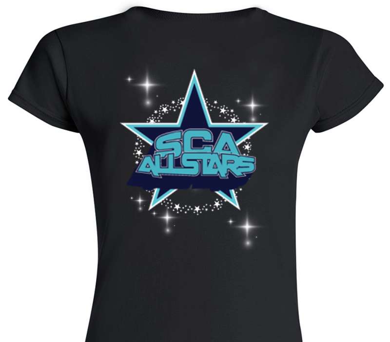 Custom Womens Soft Style 100% Cotton Black T-Shirt