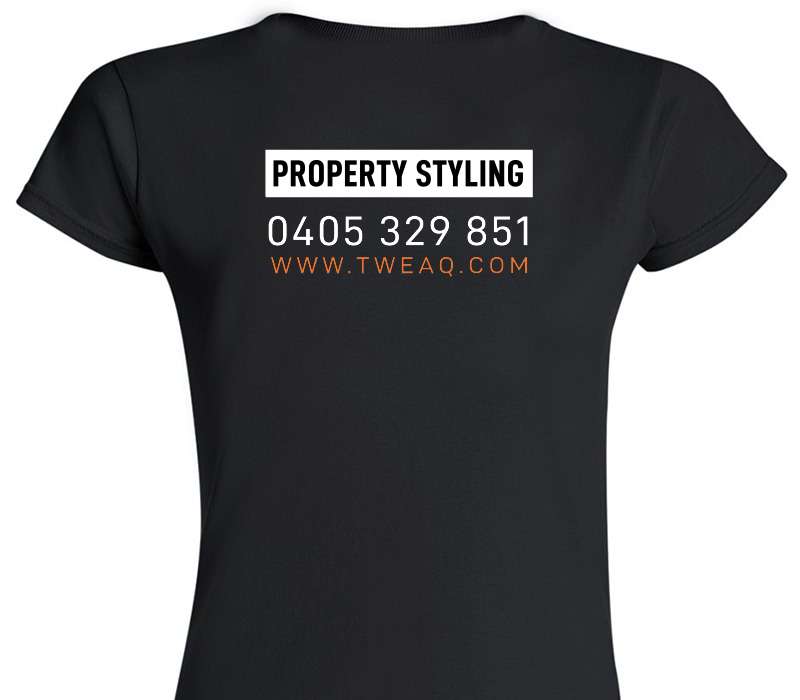 Custom Womens Soft Style 100% Cotton Black T-Shirt