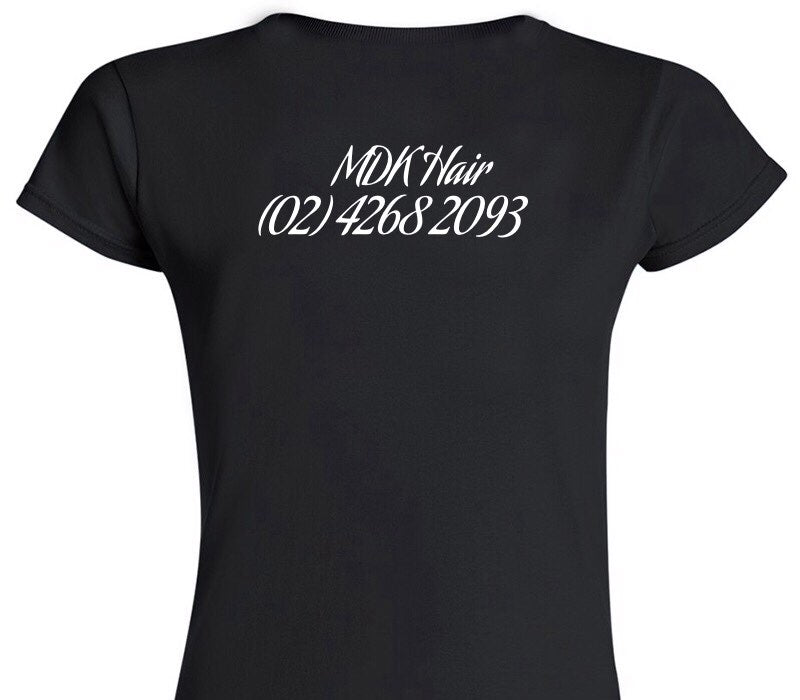 Custom Womens Soft Style 100% Cotton Black T-Shirt