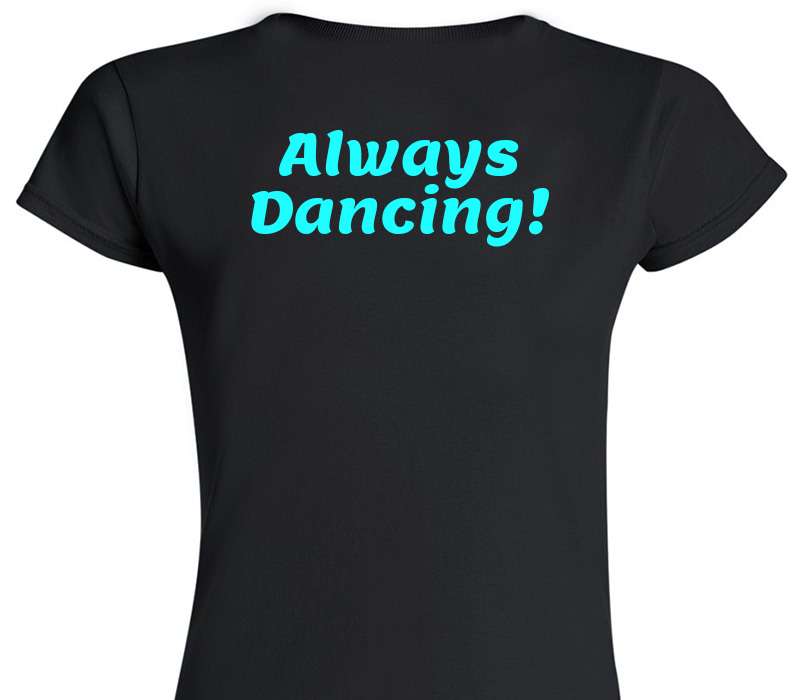 Custom Womens Soft Style 100% Cotton Black T-Shirt