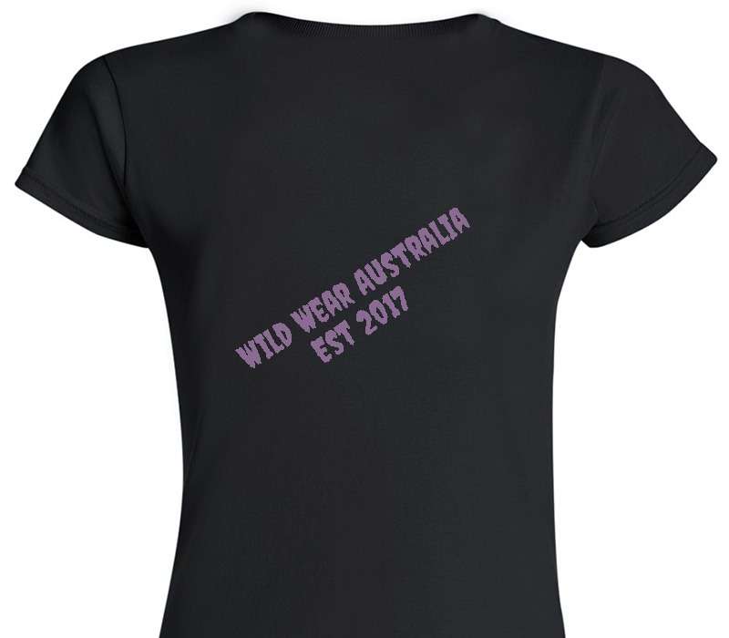 Custom Womens Soft Style 100% Cotton Black T-Shirt