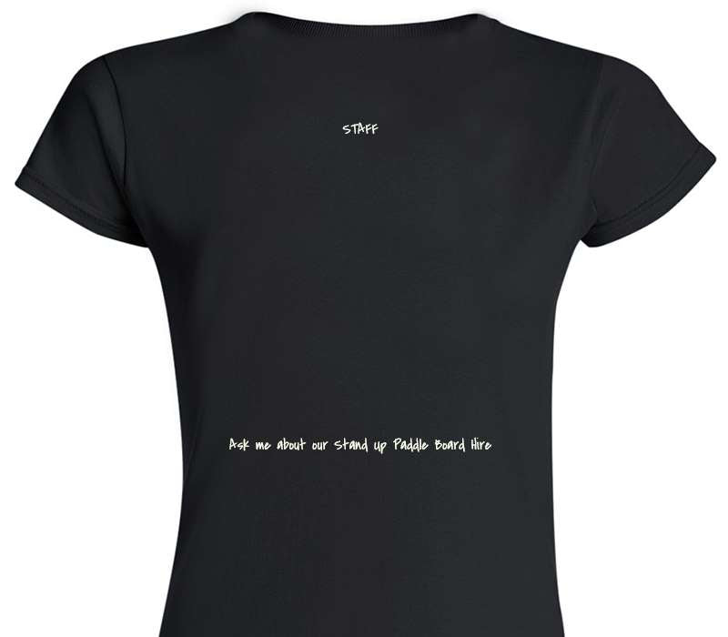 Custom Womens Soft Style 100% Cotton Black T-Shirt