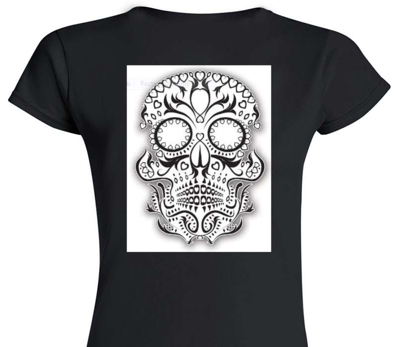 Custom Womens Soft Style 100% Cotton Black T-Shirt