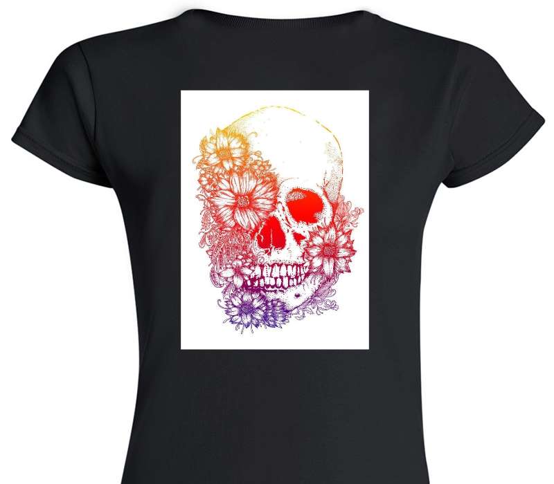 Custom Womens Soft Style 100% Cotton Black T-Shirt
