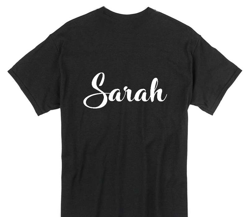 Custom Gildan 100% Cotton Black T-Shirt