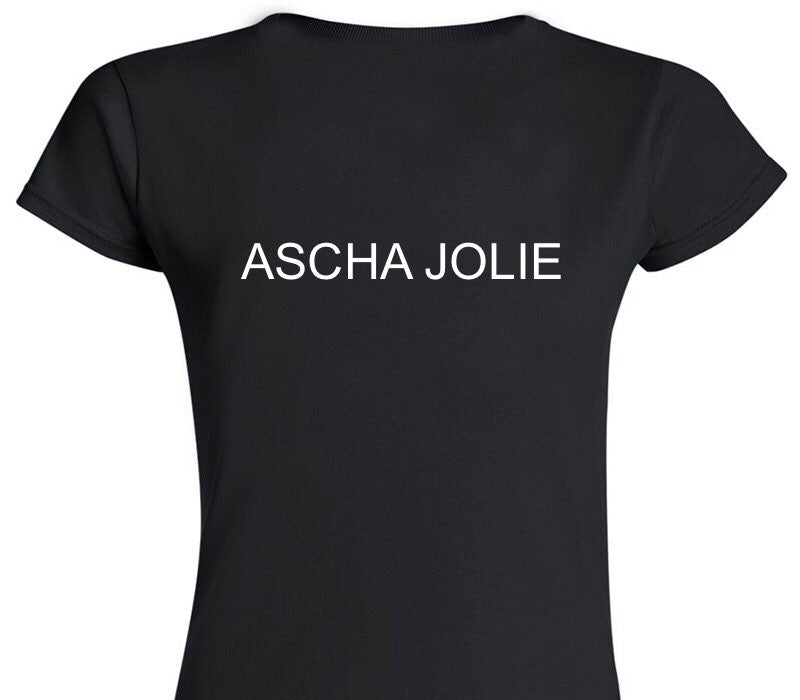 Custom Womens Soft Style 100% Cotton Black T-Shirt