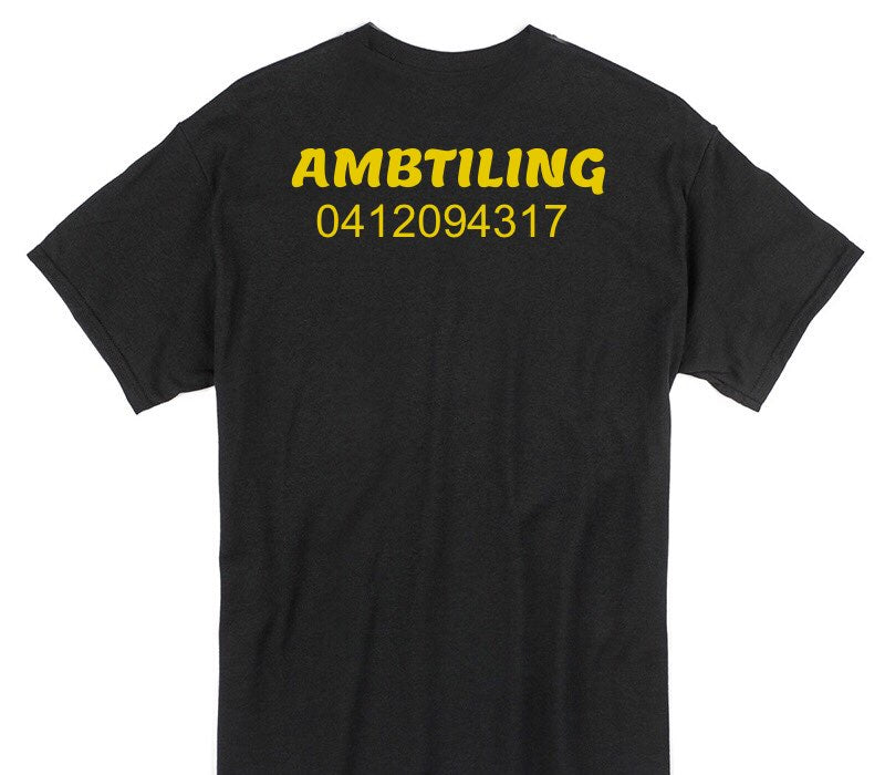 Custom Gildan 100% Cotton Black T-Shirt