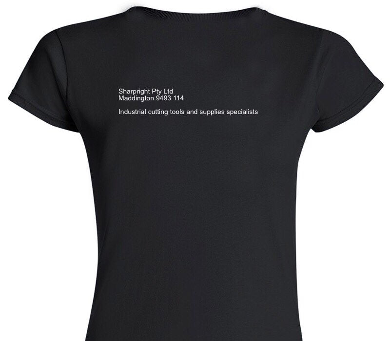 Custom Womens Soft Style 100% Cotton Black T-Shirt
