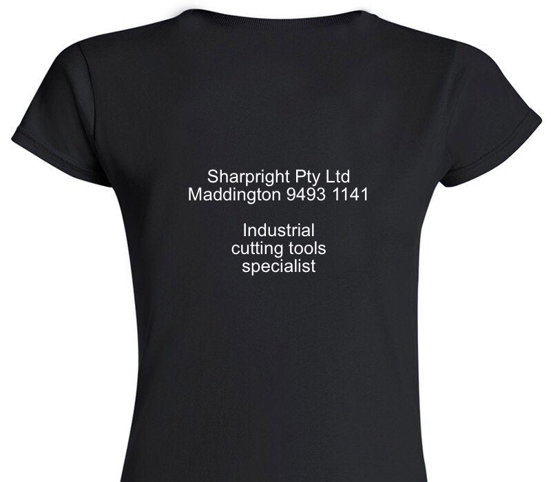 Custom Womens Soft Style 100% Cotton Black T-Shirt