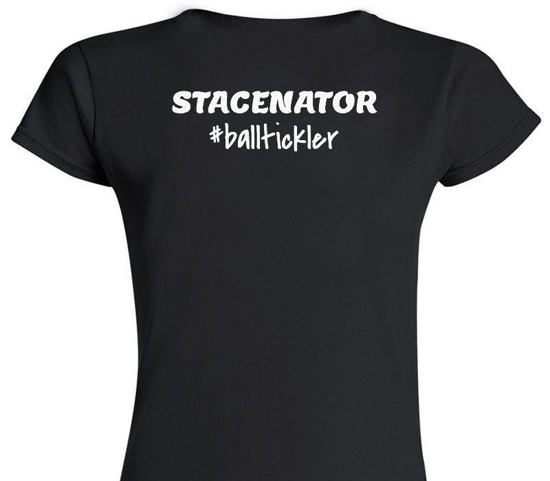 Custom Womens Soft Style 100% Cotton Black T-Shirt