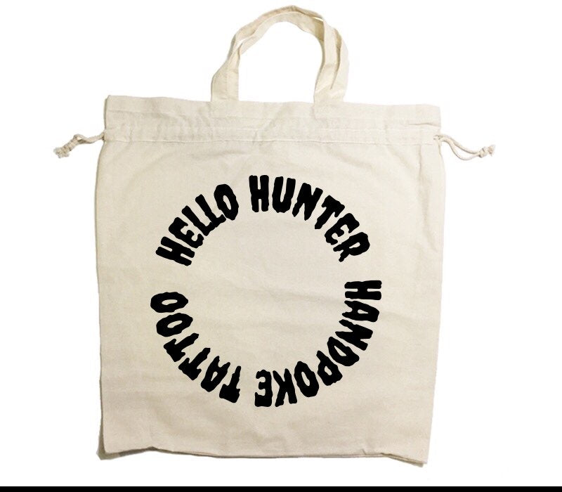 Custom Drawstring Tote Bag Cotton Calico