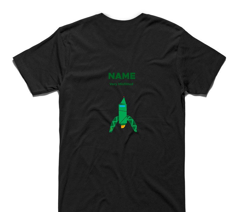 Custom AS Colour 100% Cotton Black T-Shirt
