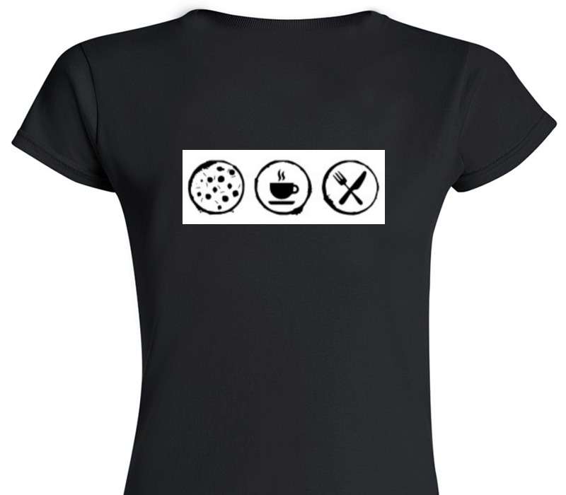 Custom Womens Soft Style 100% Cotton Black T-Shirt