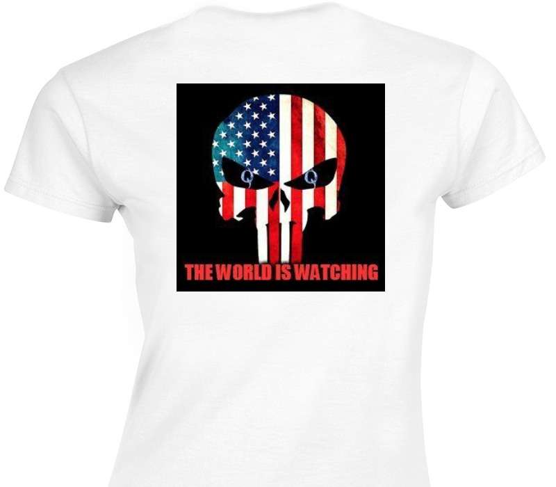 Custom Womens Soft Style 100% Cotton White T-Shirt