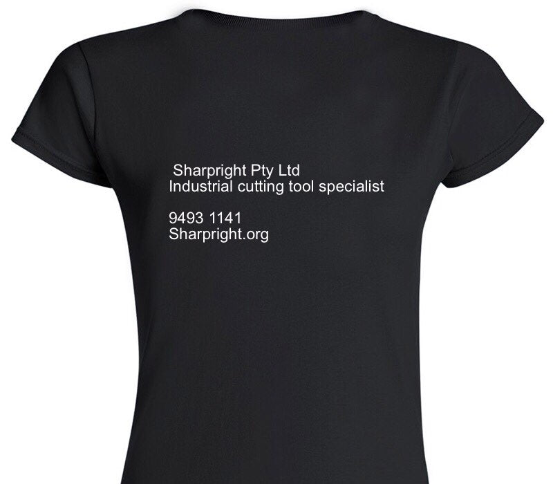 Custom Womens Soft Style 100% Cotton Black T-Shirt
