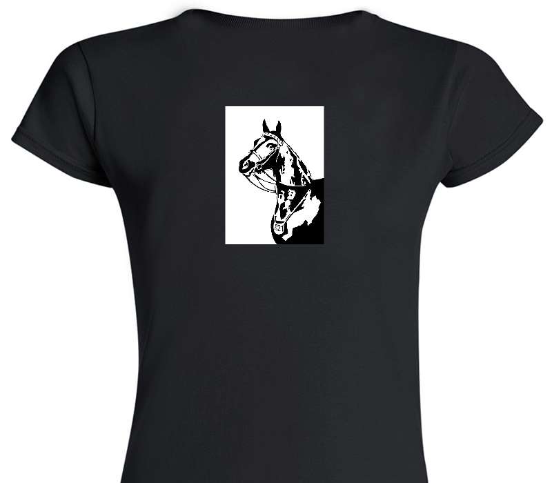 Custom Womens Soft Style 100% Cotton Black T-Shirt