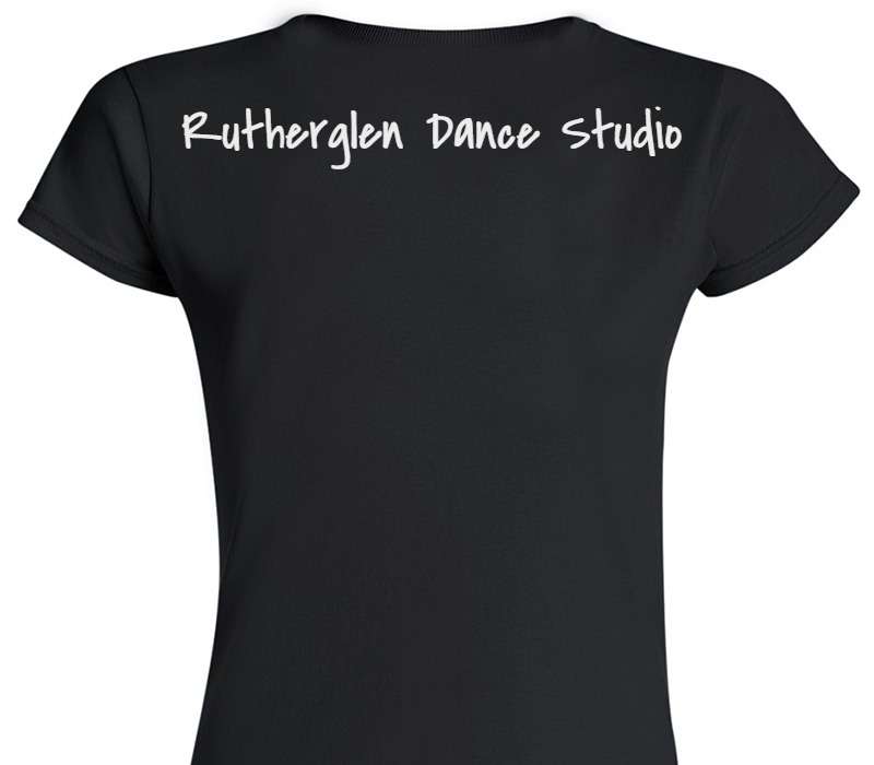 Custom Womens Soft Style 100% Cotton Black T-Shirt