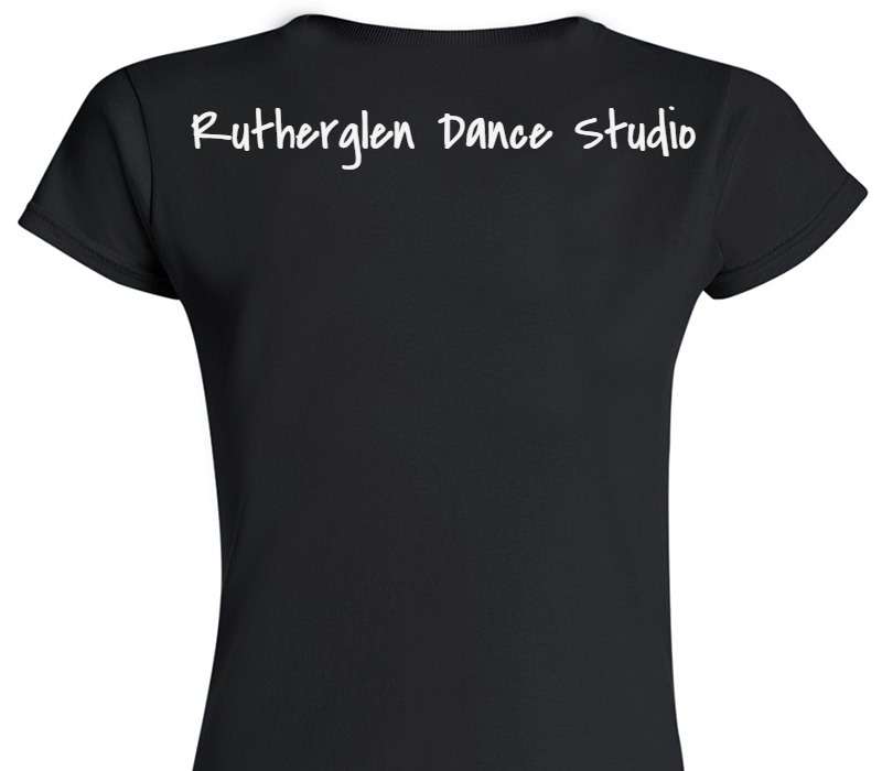 Custom Womens Soft Style 100% Cotton Black T-Shirt