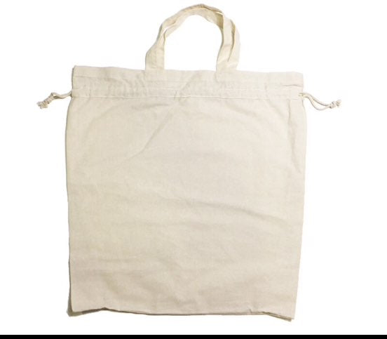Custom Drawstring Tote Bag Cotton Calico