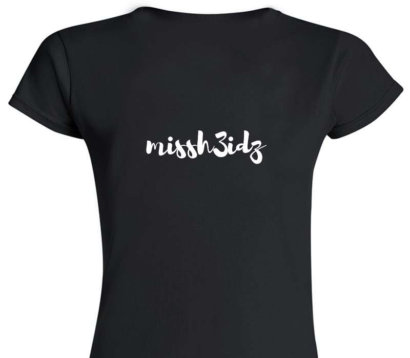 Custom Womens Soft Style 100% Cotton Black T-Shirt