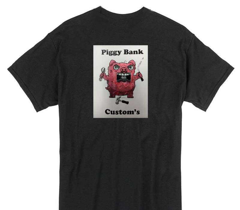 Custom Gildan 100% Cotton Black T-Shirt