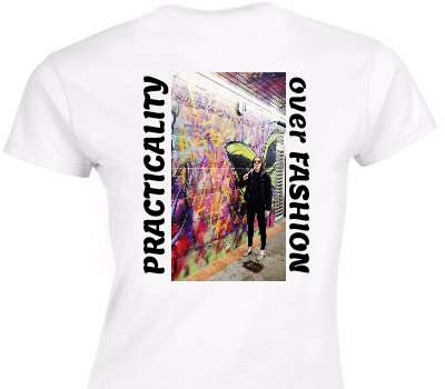 Custom Womens Soft Style 100% Cotton White T-Shirt