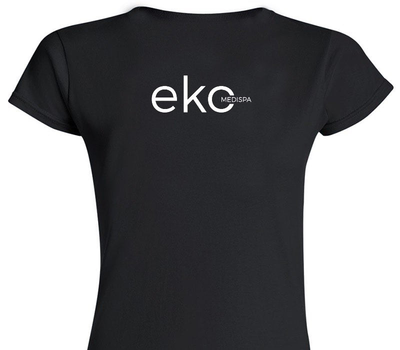 Custom Womens Soft Style 100% Cotton Black T-Shirt