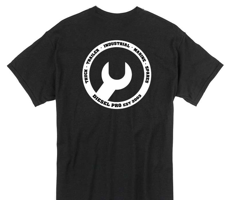 Custom Gildan 100% Cotton Black T-Shirt